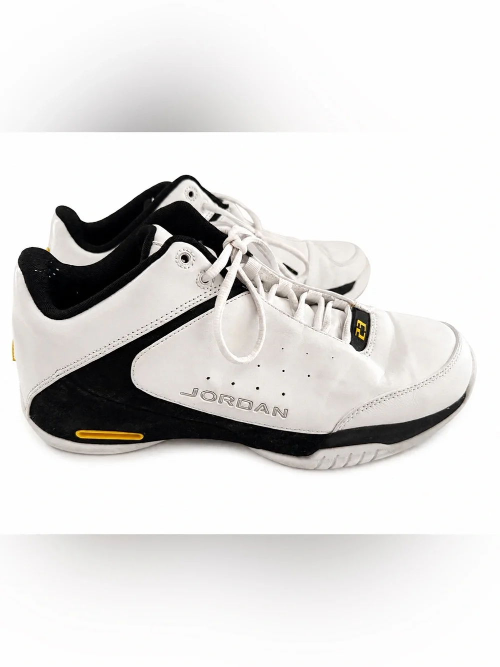 Nike Air Jordan Team Strong Low White Black Basketball Sneakers Size 11